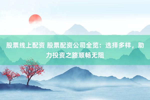 股票线上配资 股票配资公司全览：选择多样，助力投资之路顺畅无阻