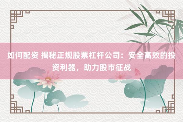 如何配资 揭秘正规股票杠杆公司：安全高效的投资利器，助力股市征战
